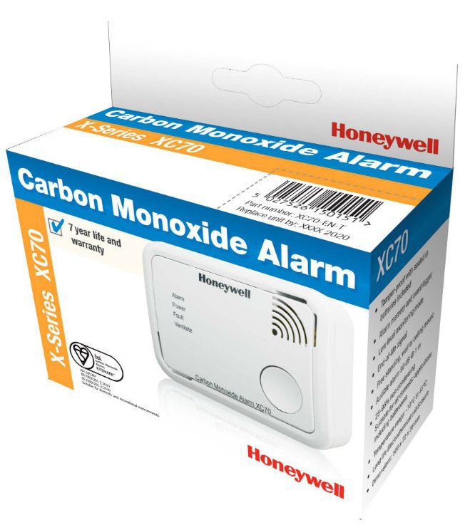 Honeywell XC100-EN Elektrokimyasal Hücreli CO Alarmı, 10-45°C,