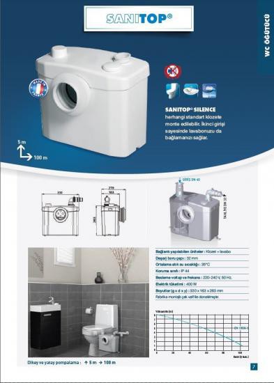 Sanıtop-1 WC + 1 Ünite Fos.Tah. Cihazı - 12 Lt