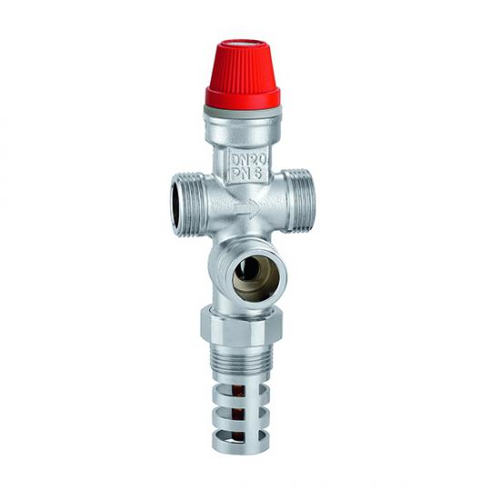 Katı Yakıtlı Kazanlar İçin Otomatik Doldurmalı Ve Manuel Deşarj Kollu Sıcaklık Emniyet Vanası 3/4”  100C 